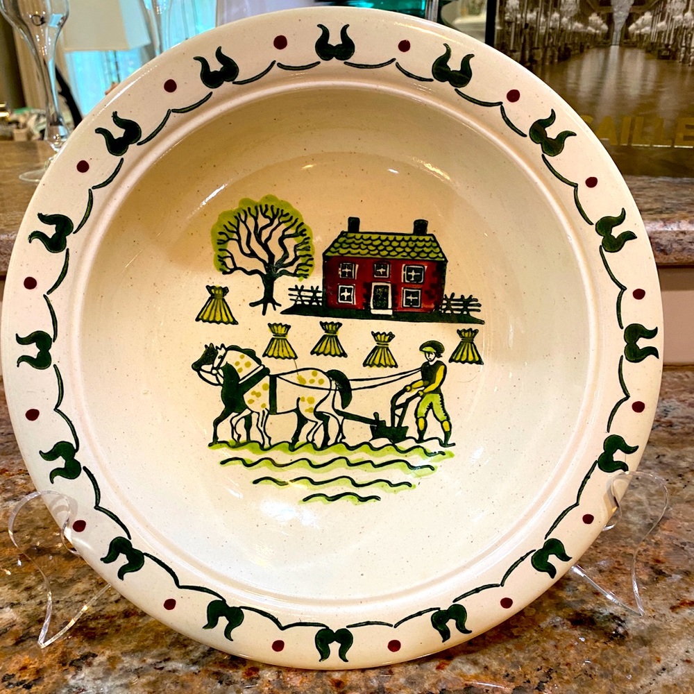 Metlox Homestead Provincial Rimmed hand painted VEGETABLE BOWL vintage MCM